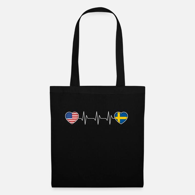 Schweden - Stoffbeutel - Schwarz