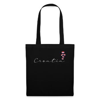 Croatie - Sac en tissu - noir - Devant