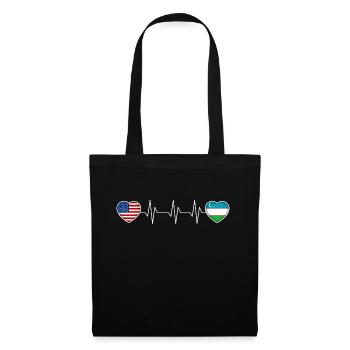 Ouzbékistan - Sac en tissu - noir - Devant