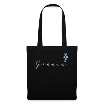 Griechenland - Stoffbeutel - Schwarz - Vorne
