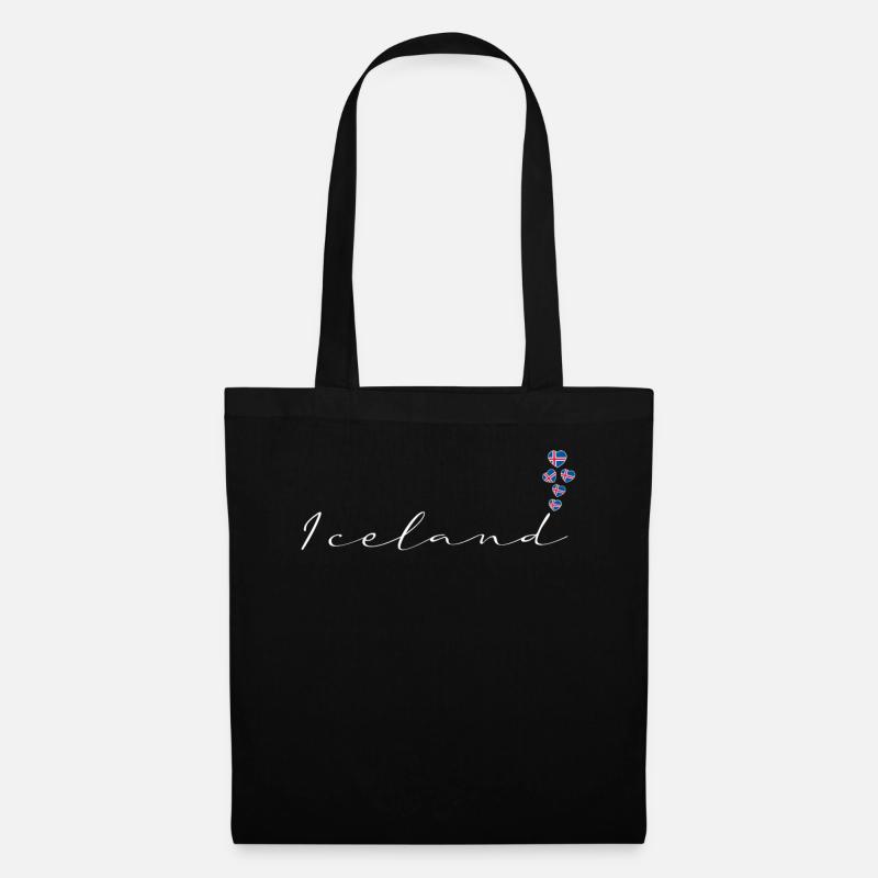 Islande - Sac en tissu - noir