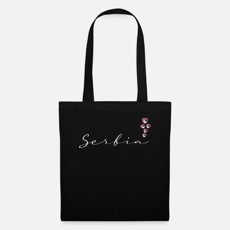 Serbien - Stoffbeutel - Schwarz