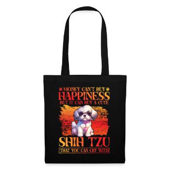Shih Tzu Drôle de dicton - Sac en tissu - noir - Devant