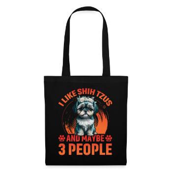 J’aime les Shih Tzus et peut-être 3 personnes - Sac en tissu - noir - Devant