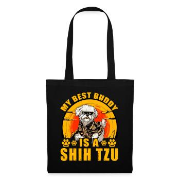 Mon meilleur ami est un Shih Tzu - Sac en tissu - noir - Devant