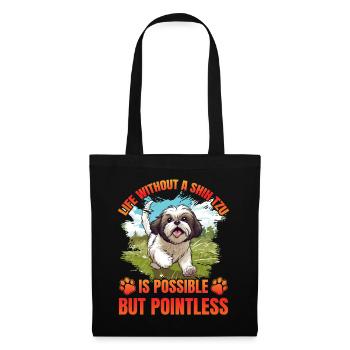 La vie sans Shih Tzu est possible mais inutile - Sac en tissu - noir - Devant
