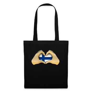Finlande - Sac en tissu - noir - Devant