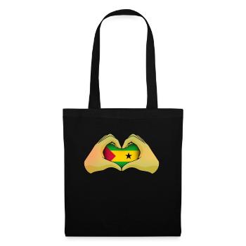 Sao Tomé et Principe - Sac en tissu - noir - Devant