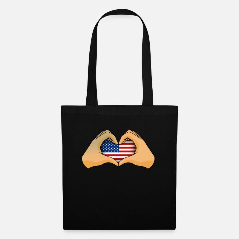 USA - Stoffbeutel - Schwarz