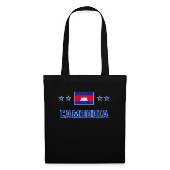 Cambodge - Sac en tissu - noir - Devant