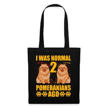 I was normal 2 Pomeranians ago - Tote Bag - black - Front