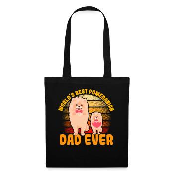 World's best Pomeranian Dad ever - Stoffbeutel - Schwarz - Vorne