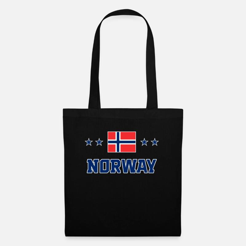 Norwegen - Stoffbeutel - Schwarz