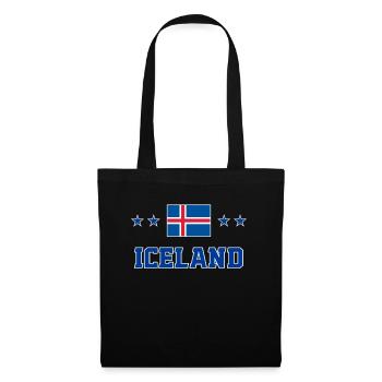 Islande - Sac en tissu - noir - Devant
