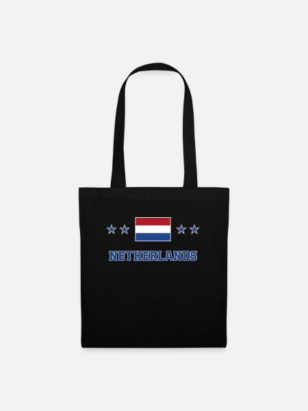 Niederlande - Stoffbeutel - Schwarz