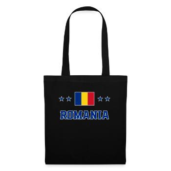 Rumänien - Stoffbeutel - Schwarz - Vorne