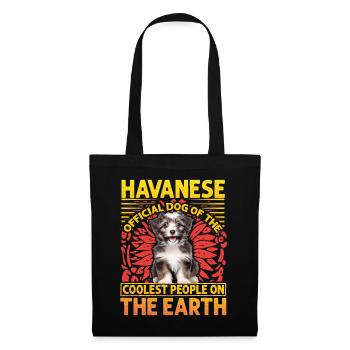 Havanese official dog of the coolest people - Stoffbeutel - Schwarz - Vorne