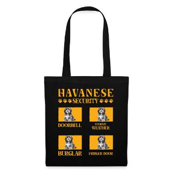 Havanese Security - Stoffbeutel - Schwarz - Vorne