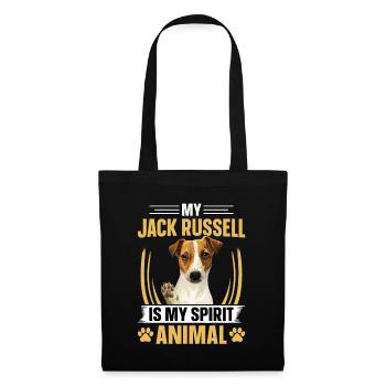 My Jack Russell is my Spirit Animal - Stoffbeutel - Schwarz - Vorne