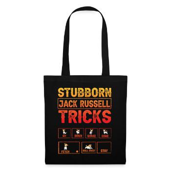 Stubborn Jack Russell Tricks - Stoffbeutel - Schwarz - Vorne