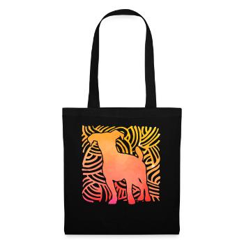 Jack Russell Terrier - Sac en tissu - noir - Devant