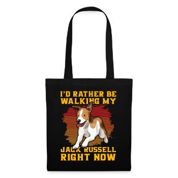 Je préfère promener mon Jack Russell en ce moment - Sac en tissu - noir - Devant