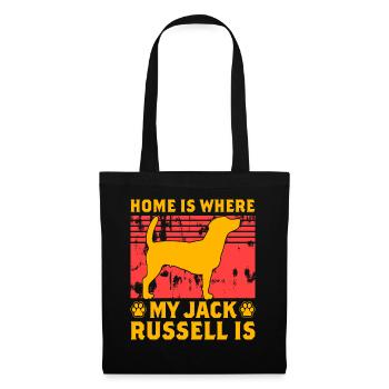 La maison, c’est là où se trouve mon Jack Russell - Sac en tissu - noir - Devant