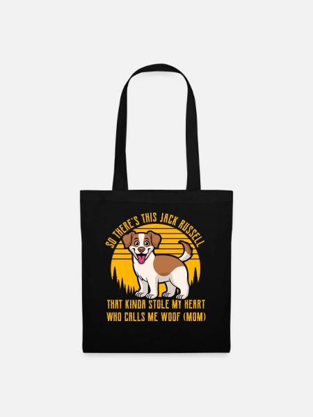 Jack Russell Terrier - Stoffbeutel - Schwarz