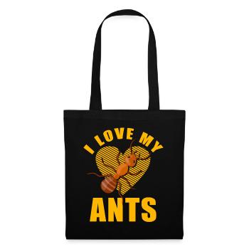 J'adore mes réponses - Sac en tissu - noir - Devant