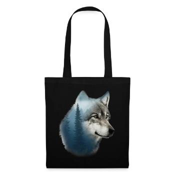 Wolf - Stoffbeutel - Schwarz - Vorne
