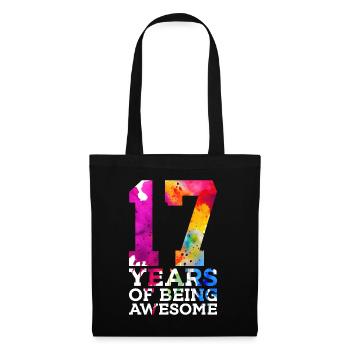 17 ANS D’ÊTRE GÉNIAL 17E ANNIVERSAIRE - Sac en tissu - noir - Devant