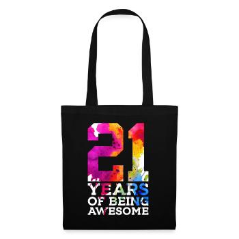 21 ANS D’ÊTRE GÉNIAL 21E ANNIVERSAIRE - Sac en tissu - noir - Devant