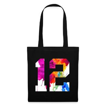 NUMBER 12 YEARS OLD 12TH BIRTHDAY - Tote Bag - black - Front