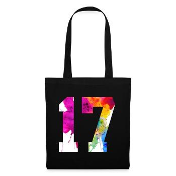 NUMBER 17 YEARS OLD 17TH BIRTHDAY - Tote Bag - black - Front
