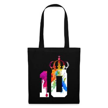 ROI 10 ANS REINE 10E ANNIVERSAIRE - Sac en tissu - noir - Devant