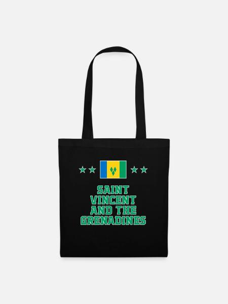 St. Vincent und die Grenadinen - Stoffbeutel - Schwarz
