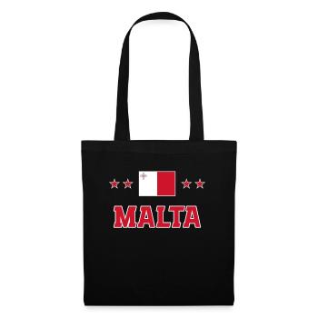 Malta - Stoffbeutel - Schwarz - Vorne