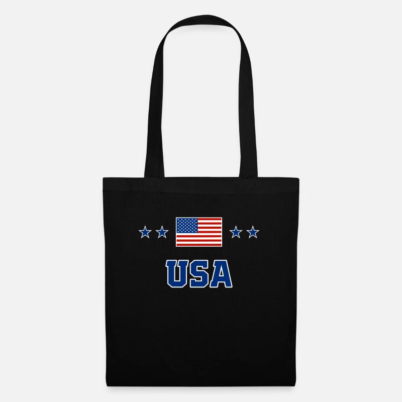 USA - Stoffbeutel - Schwarz