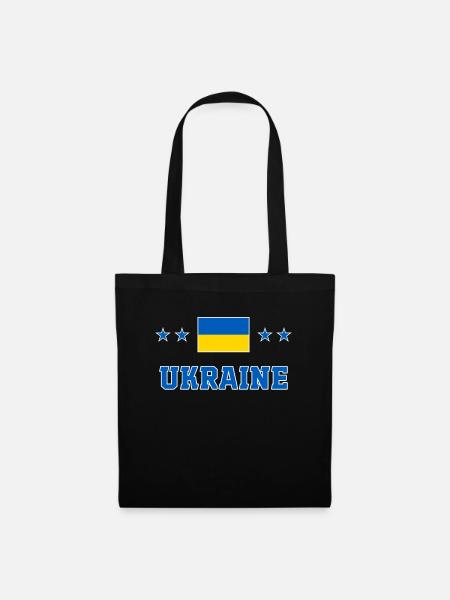 Ukraine - Stoffbeutel - Schwarz