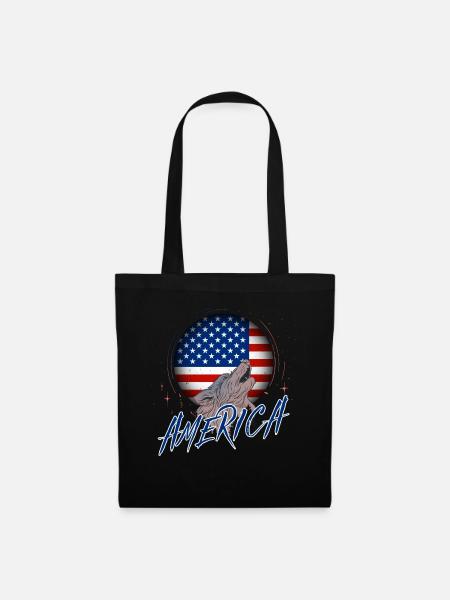 USA - Stoffbeutel - Schwarz