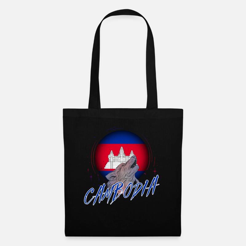 Cambodge - Sac en tissu - noir