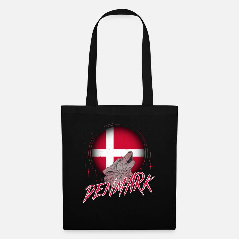 Dänemark - Stoffbeutel - Schwarz