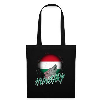 Hongrie - Sac en tissu - noir - Devant