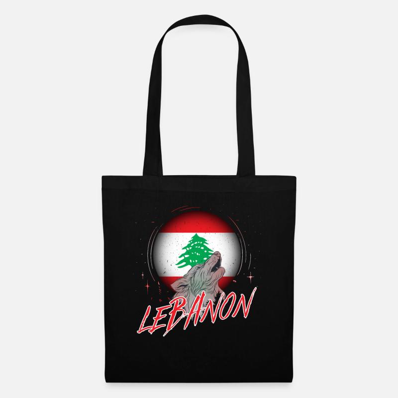 Libanon - Stoffbeutel - Schwarz