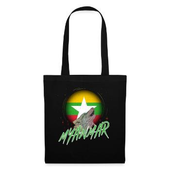 Myanmar - Sac en tissu - noir - Devant