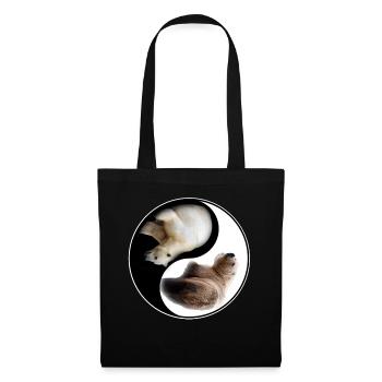 Yin Yang Bär - Stoffbeutel - Schwarz - Vorne