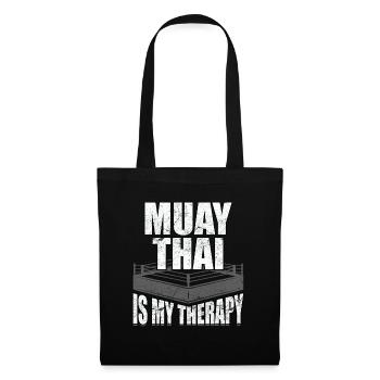 Muay Thai ist meine Therapie - Stoffbeutel - Schwarz - Vorne