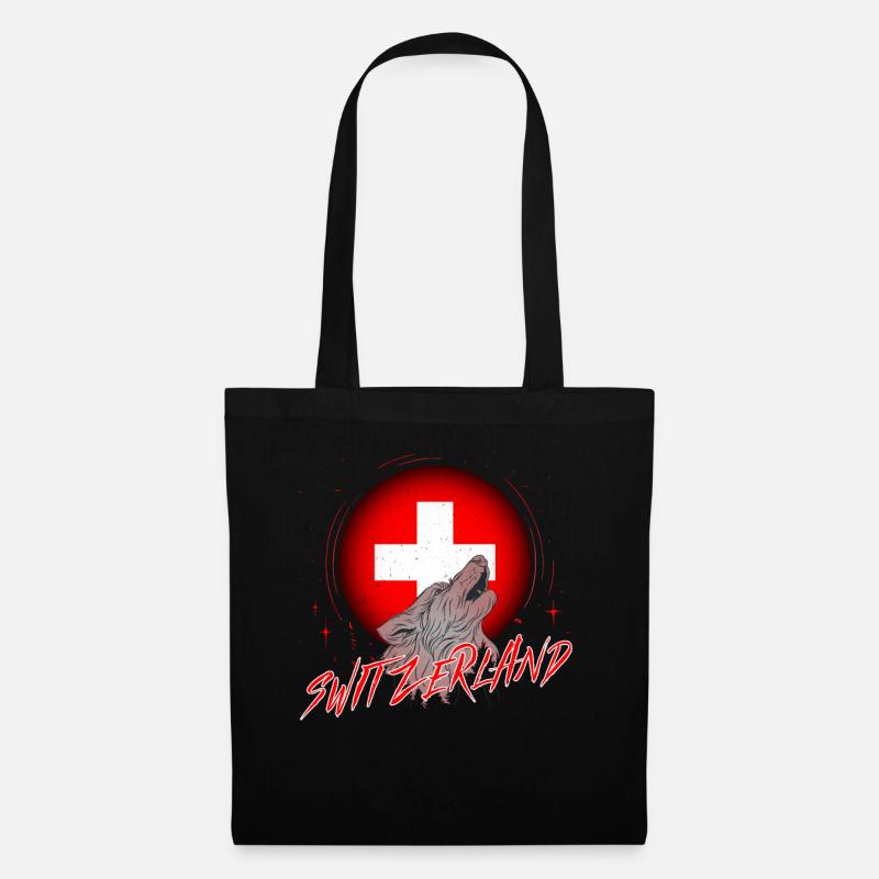 Schweiz - Stoffbeutel - Schwarz