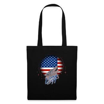 Amérique du Nord - Sac en tissu - noir - Devant