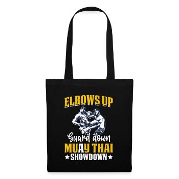 Elbows up Guard down Muay Thai Showdown - Tote Bag - black - Front